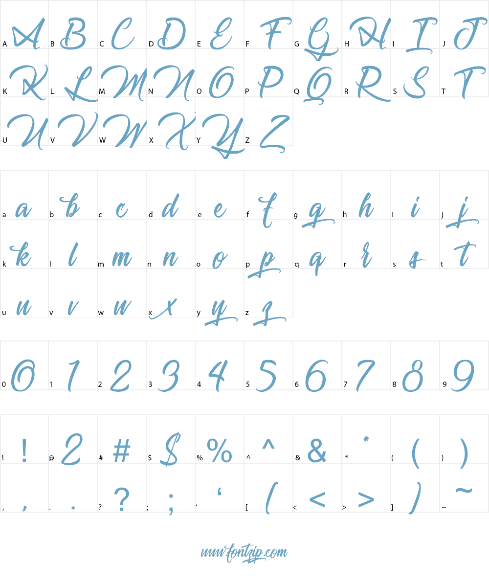 Journey to Thailand Light Font Character
